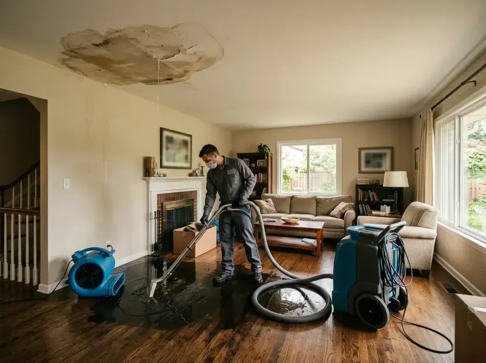 attic-pipe-burst-ceiling-drip-008 — frequently asked questions, Water Damage Restoration & Carpet Care in Lake Wisconsin, WI